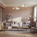 aranżacja salonu z podłogą