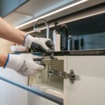 montaż spowalniacza na zawiasie